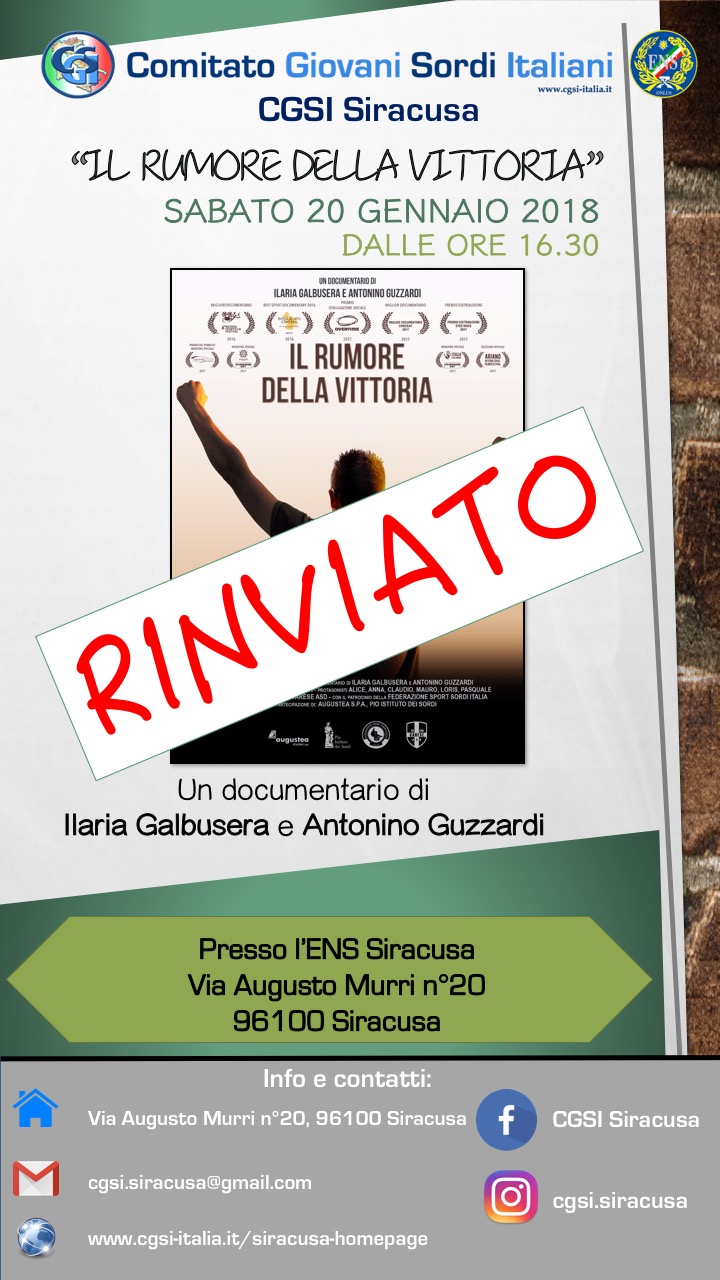 manifesto il rumore della vittoria